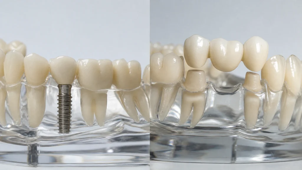 Implant dentaire ou bridge : quelles différences ?